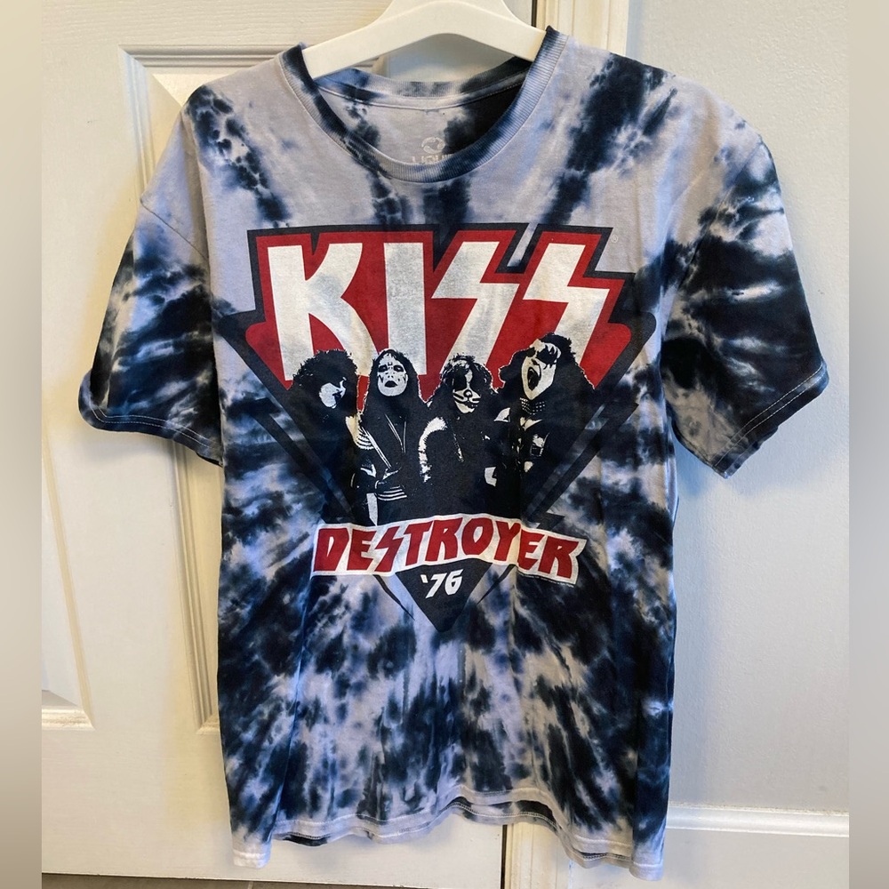 Liquid Blue KISS Destroyer '76 Tie-Dye Tee Medium